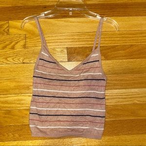 PacSun Kendall and Kylie Pink Striped Knit Tank